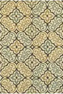 Tommy Bahama Atrium Blue/Yellow/Brown Outdoor Rug (51106)
