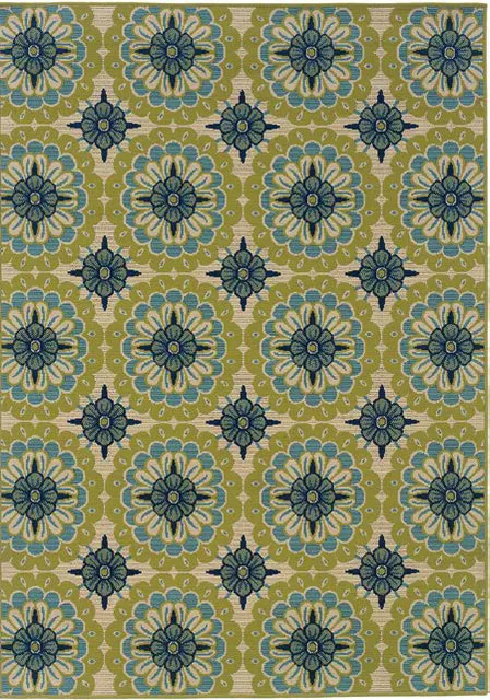 Caspian Green/Blue Outdoor Rug (8328W)