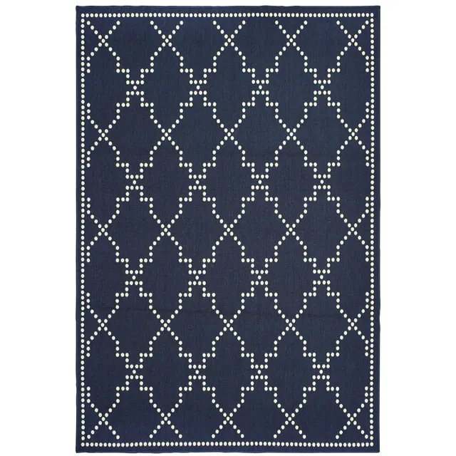 Marina Navy Outdoor Rug (7765B)