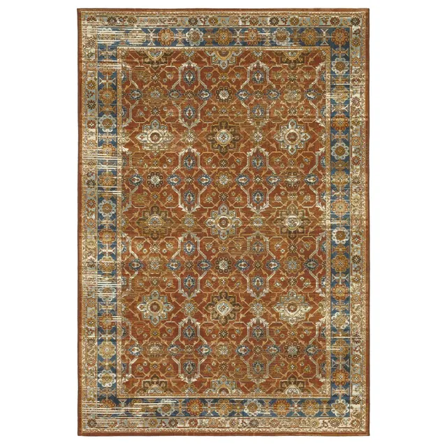 Naples Rust/Blue (1204x) Outdoor Rug (1204X)