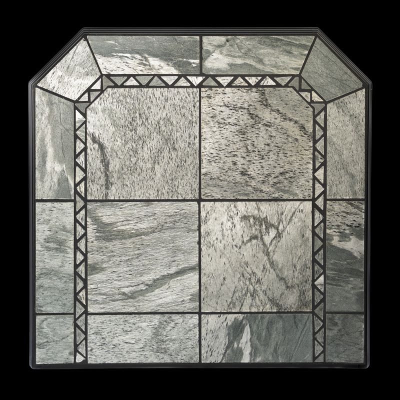 Silver Slate Venetian Inlay hearth pad