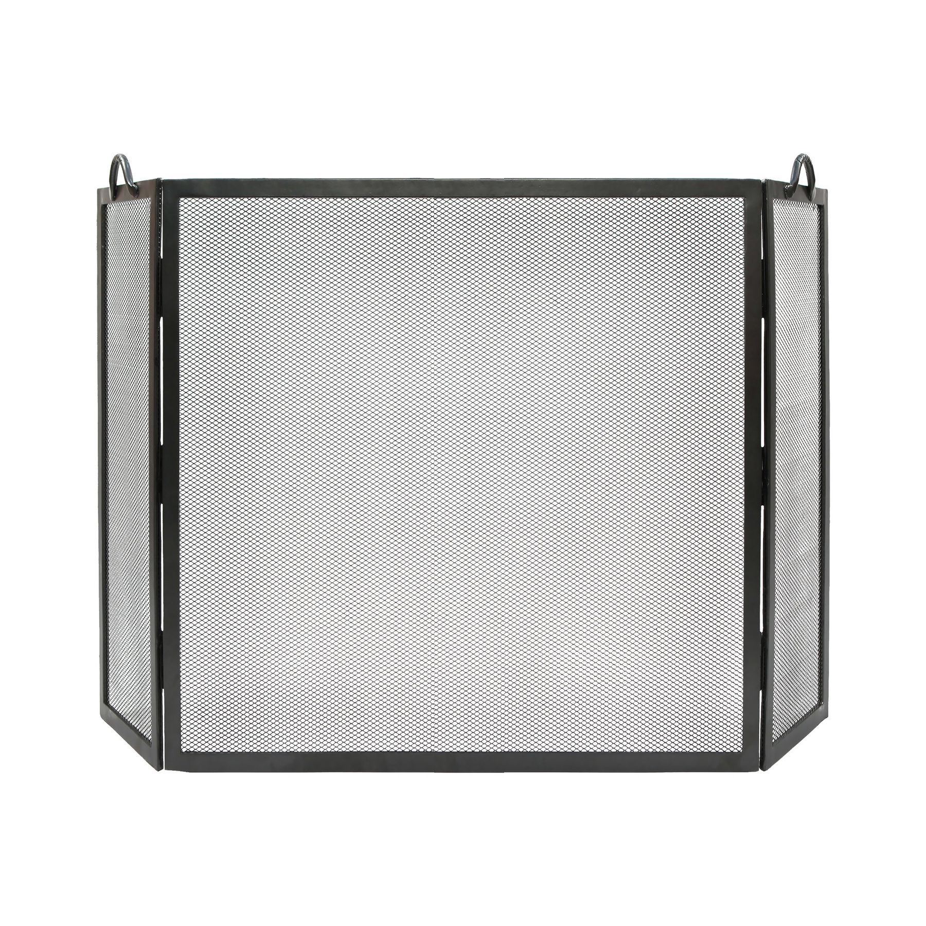 Minuteman Twisted Rope three-panel folding fireplace screen