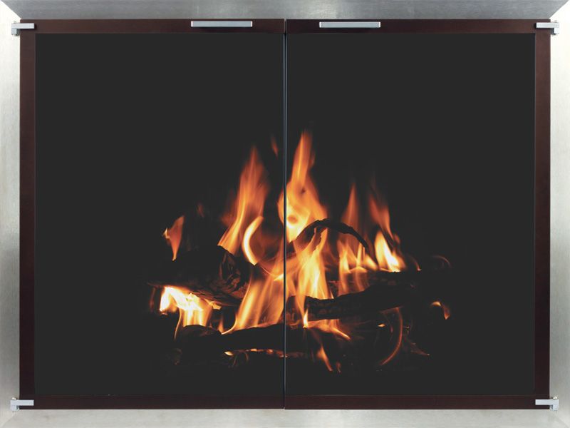 Stoll Stainless fireplace doors