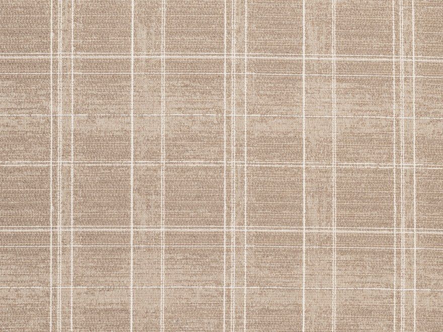 A close-up of a tan windowpane-plaid outdoor fabric