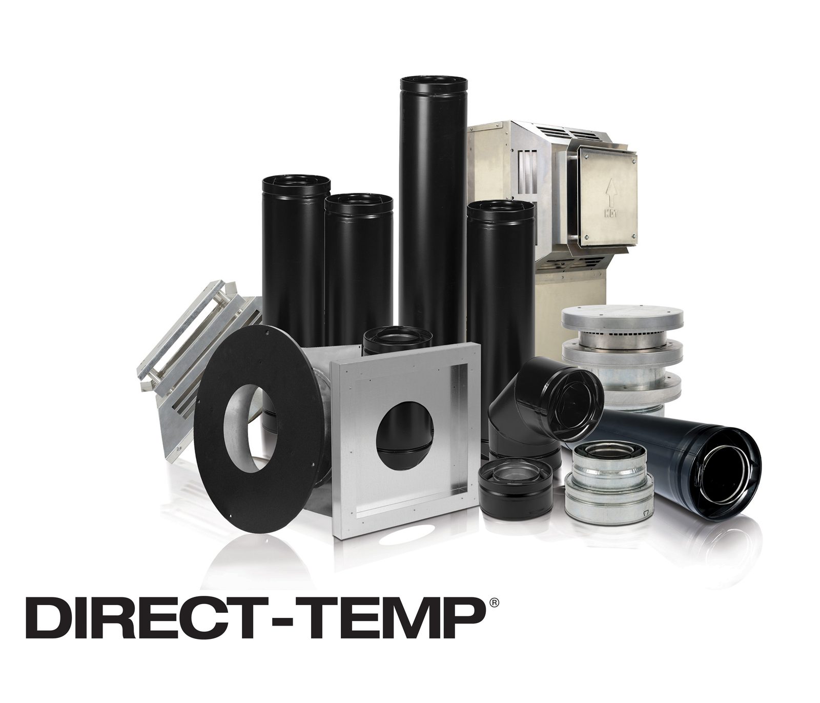 Selkirk Direct-Temp direct vent pipe, elbows, thimbles, and caps