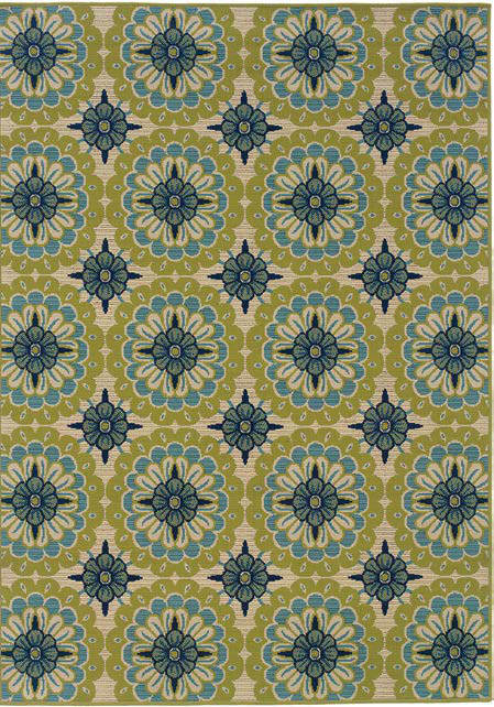 Caspian Green/Blue Outdoor Rug (8328W)