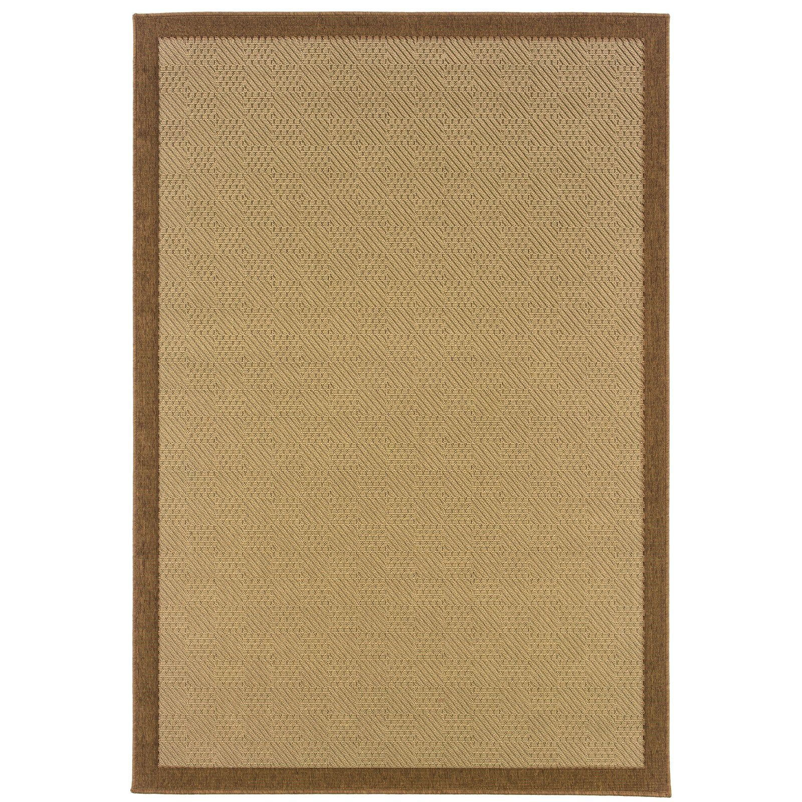 Lanai Brown Border Outdoor Rug (525D)
