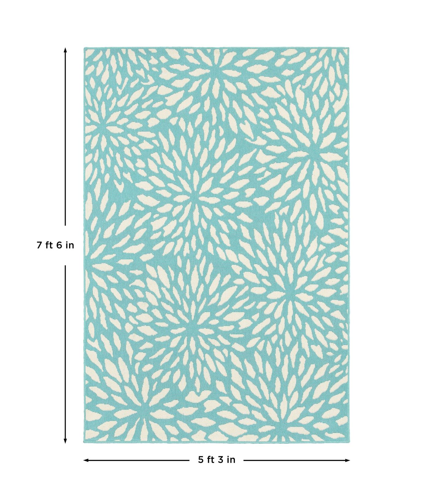 Meridian Blue Flower Outdoor Rug (1506L)