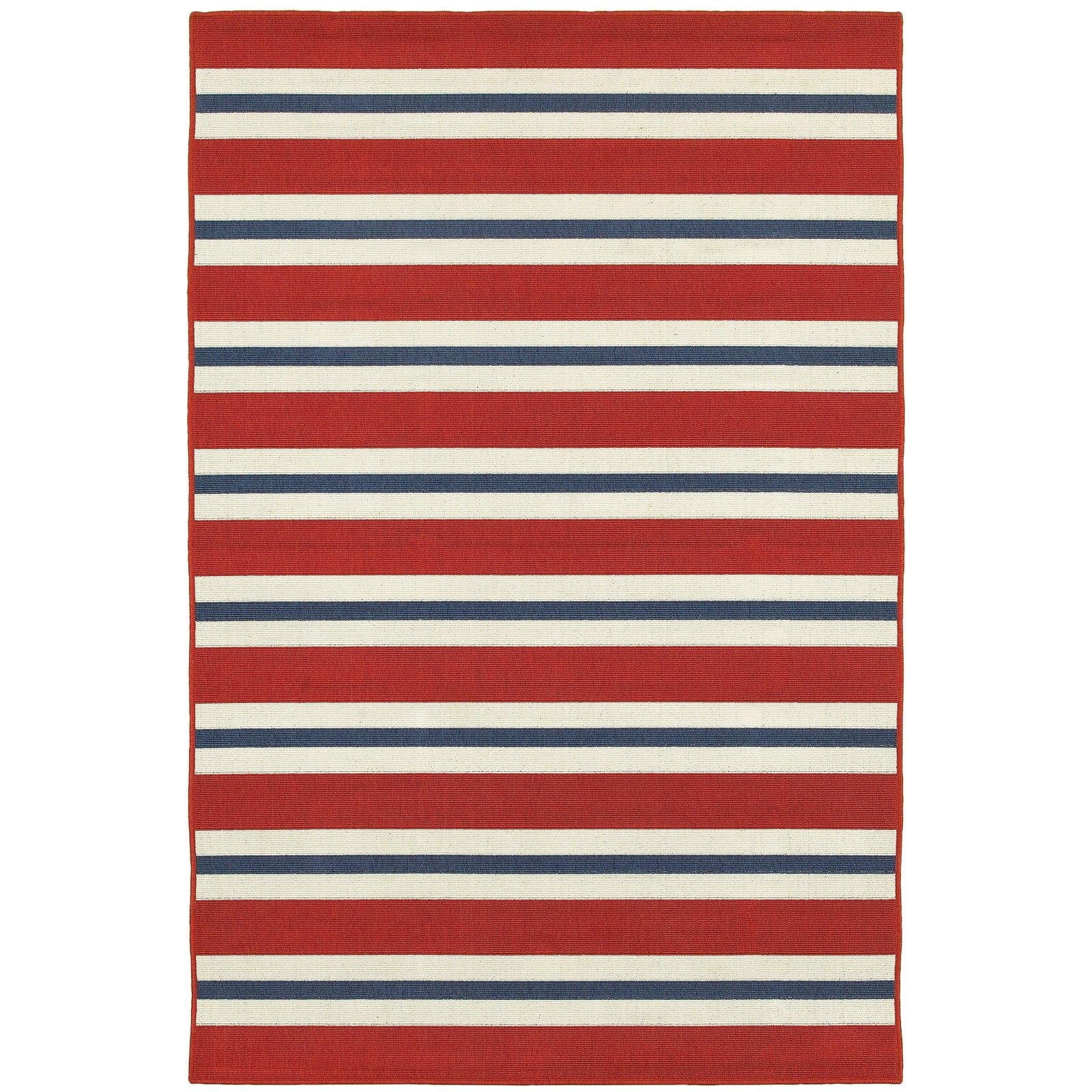 Meridian Red Stripe Outdoor Rug (5701R)