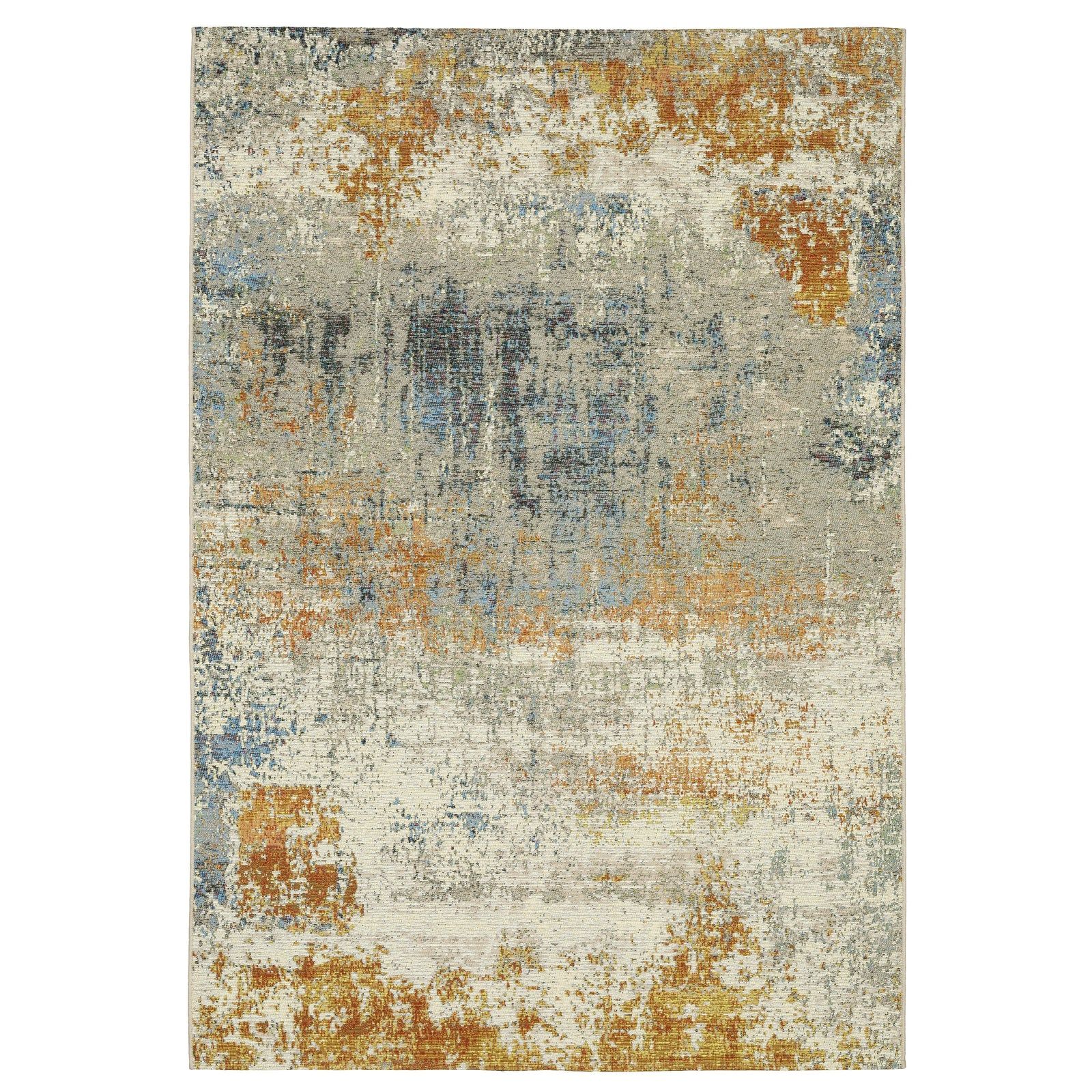 Naples Blue/Orange Outdoor Rug (292X)
